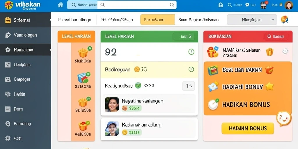 Tampilan awal game dengan berbagai pilihan slot yang menarik.