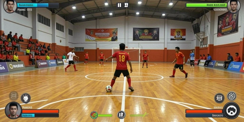 Tampilan grafis yang menarik dan penuh warna.